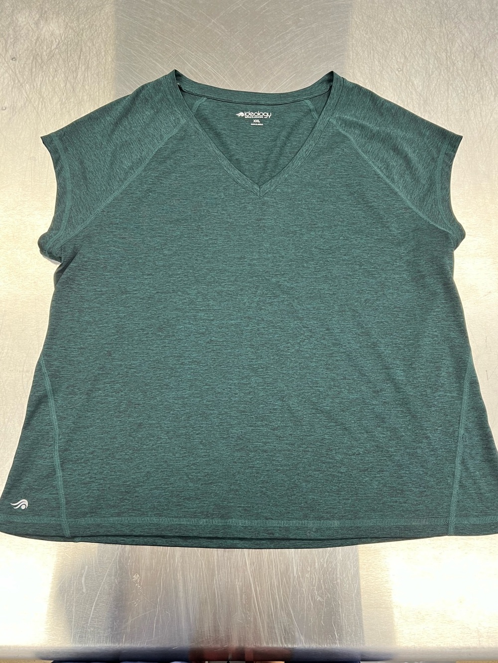 Ideology Women's V-Neck Tank Top in Teal Green